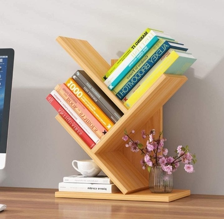 Masa Üzeri Ahşap Kitaplık Organizer