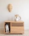 Kapaklı İki Bölmeli Kedi Evi Kedi Yuvası