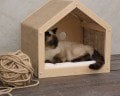 Kumaş Döşemeli Kedi Evi