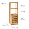 İki Raflı Dolaplı Banyo Organizer