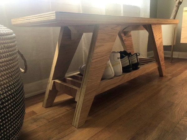 Plywood Ayakkabılık Sehpalı