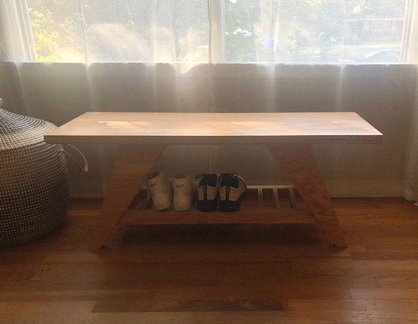Plywood Ayakkabılık Sehpalı