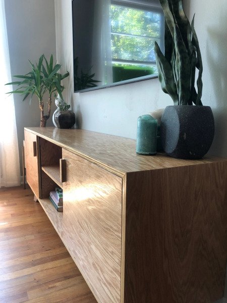 Plywood İki Kapaklı Tv Ünitesi