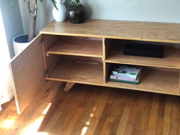 Plywood İki Kapaklı Tv Ünitesi
