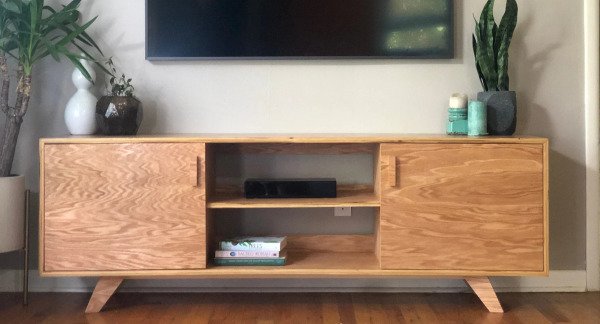 Plywood İki Kapaklı Tv Ünitesi