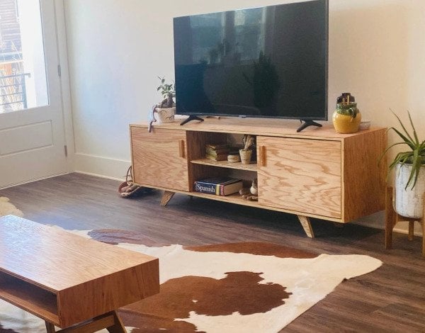 Plywood İki Kapaklı Tv Ünitesi