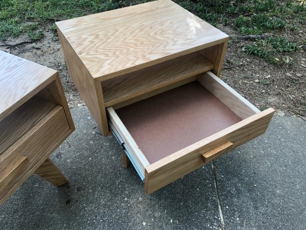 Plywood Tek Çekmeceli Komodin