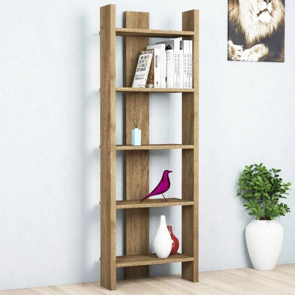 Beş Raflı Kitaplık Çok Amaçlı Raf