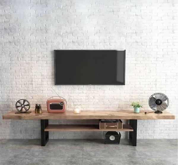 Metal Ayaklı 2 Raflı Tv Ünitesi
