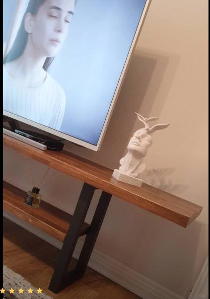 Metal Ayaklı 2 Raflı Tv Ünitesi