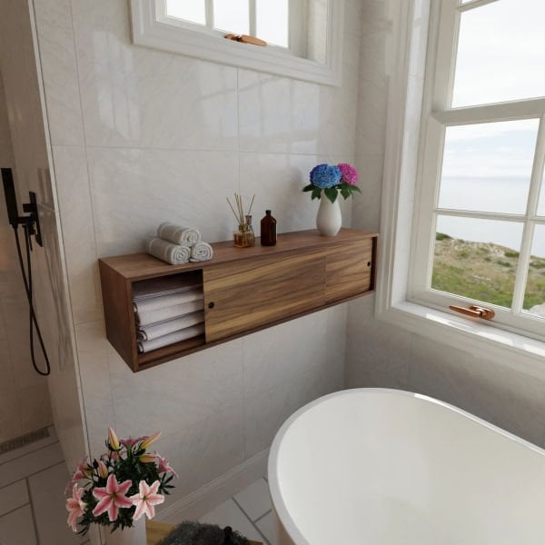 Duvara Monte Sürgülü Kapaklı Banyo Organizer
