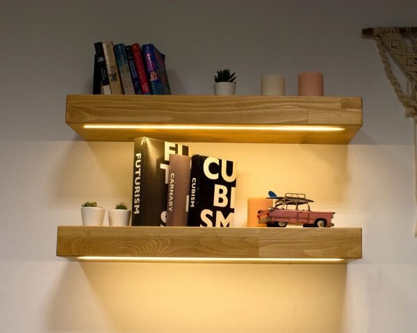 Led Işıklı Dekoratif Duvar Rafı