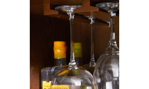 Desenli Kapaklı Bar Dolabı
