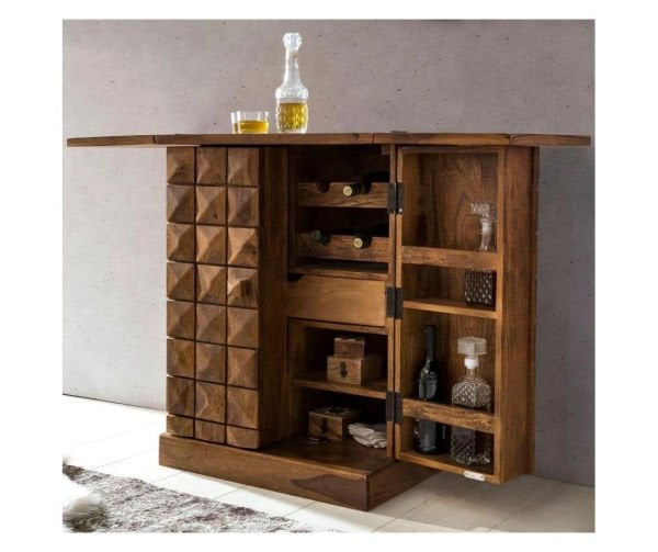 Kare Desenli Bar Dolabı