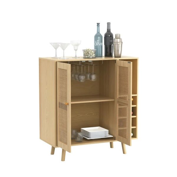 Rattan Kapaklı Bar Kabini, Bar Dolabı, Şaraplık