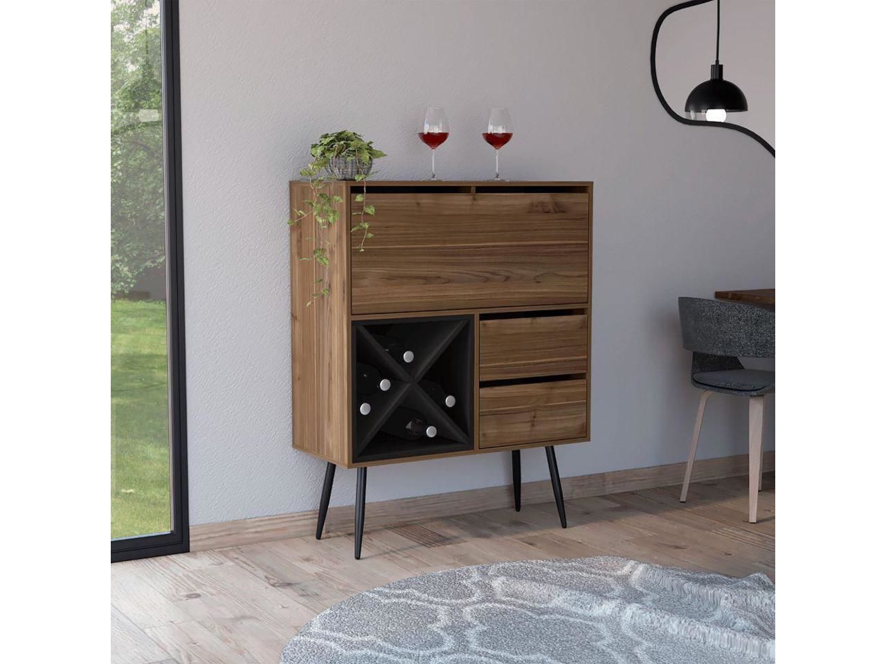Ahşap Modern Bar Dolabı – Şık ve Fonksiyonel Tasarım