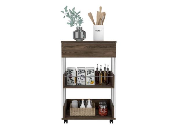 Modern Ahşap Tekerlekli Bar Dolabı - Şık ve Fonksiyonel