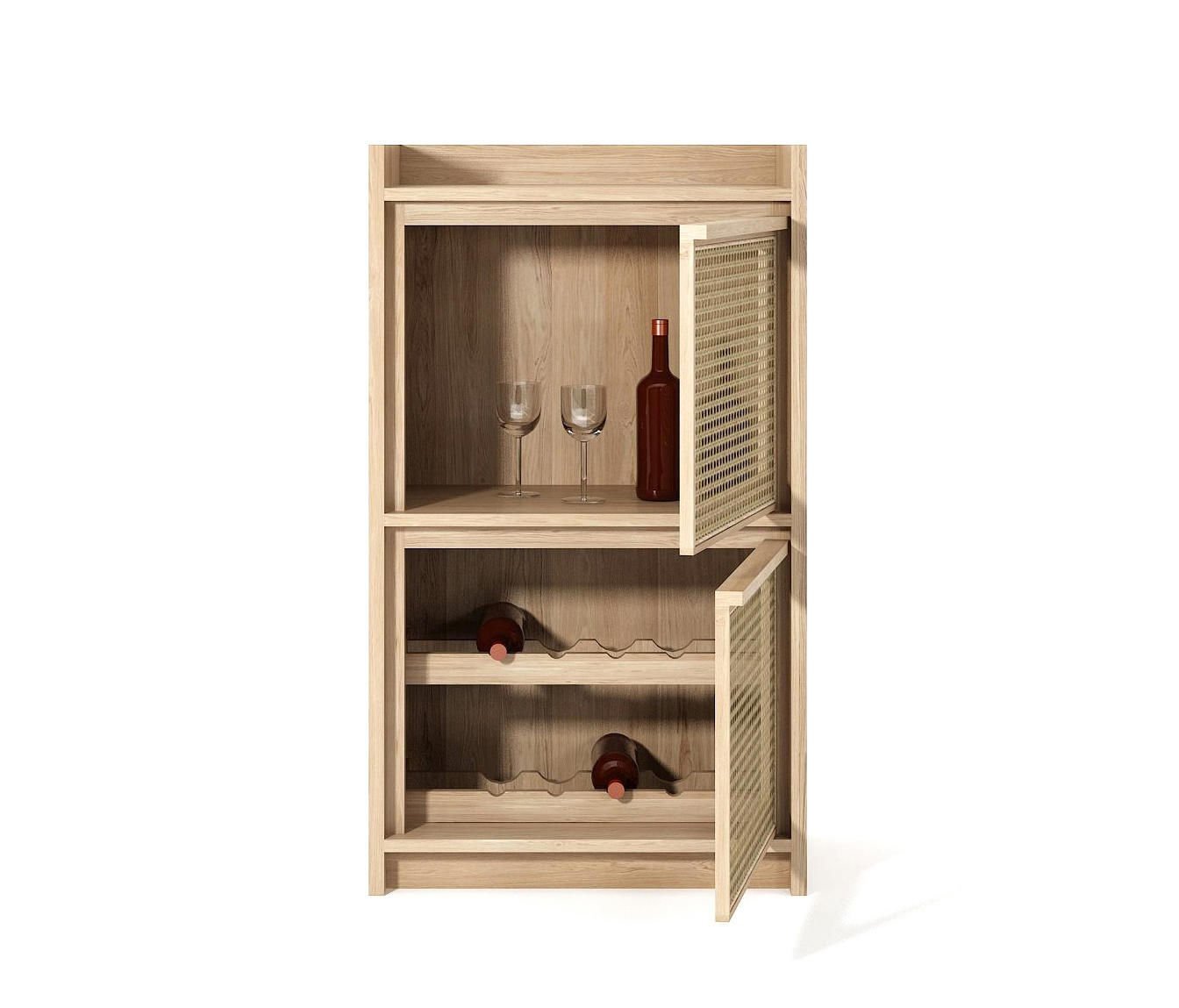 Ahşap Mini Bar Dolabı – Şık İçki Saklama Ünitesi