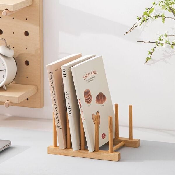 Bambu Tabak Düzenleyici – 8 Bölmeli Çok Amaçlı Kurutmalık & Organizer (18x13x10 cm)