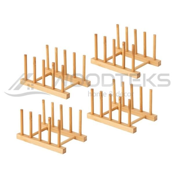 Bambu Tabak Düzenleyici – 8 Bölmeli Çok Amaçlı Kurutmalık & Organizer (18x13x10 cm)