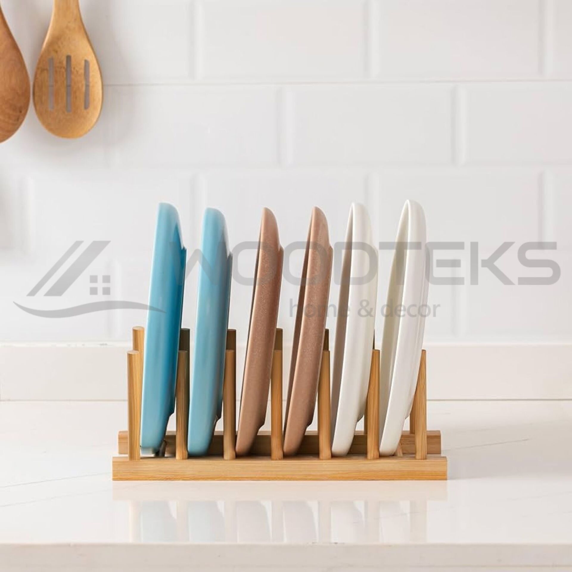 Bambu Tabak Düzenleyici – 8 Bölmeli Çok Amaçlı Kurutmalık & Organizer (18x13x10 cm)