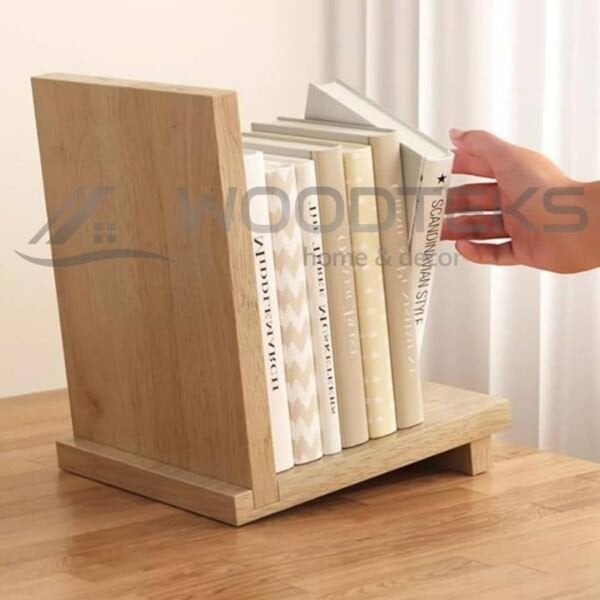Woodteks WT-KD01 Ahşap Kitaplık ve Kitap Desteği – Masa Üstü Organizer (27x24x20 cm)
