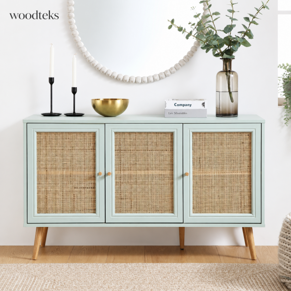 Hasır Nefesi Konsol Mint Yeşili 120x39x70 cm | Woodteks