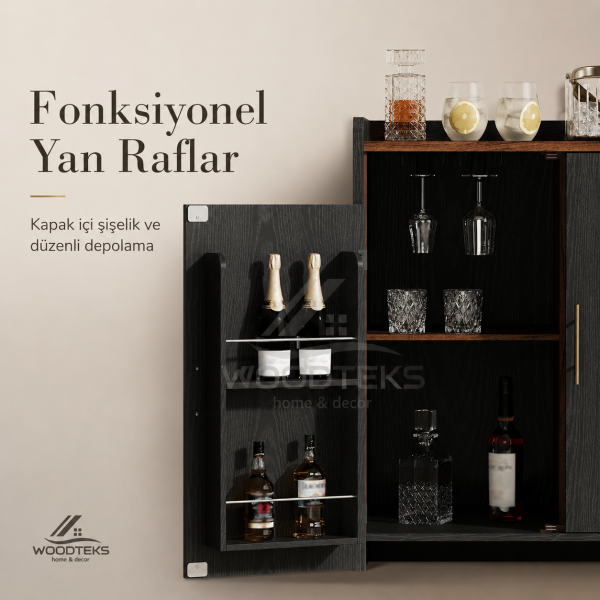 Noir Vino Modern Bar Dolabı