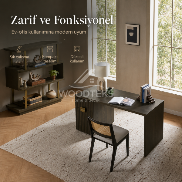 Lunora Çizgili Modern Çalışma Masası