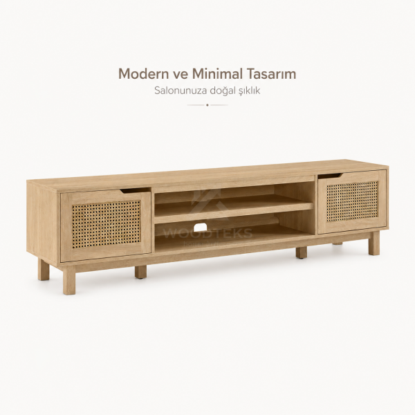 Woodteks Noma Rattan TV Sehpası