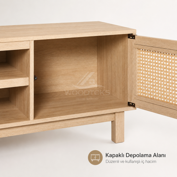 Woodteks Noma Rattan TV Sehpası