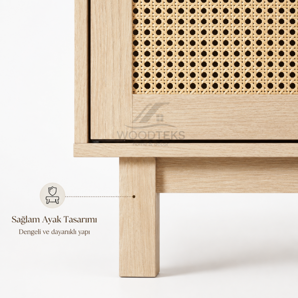 Woodteks Noma Rattan TV Sehpası