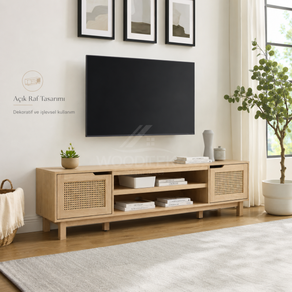 Woodteks Noma Rattan TV Sehpası